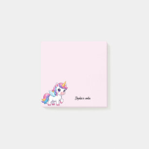 Süßes Einhorn Mädchen Trendiges Benutzerdefiniert Post-it Klebezettel