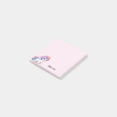 Süßes Einhorn Mädchen Trendiges Benutzerdefiniert Post-it Klebezettel (angewinkelt)