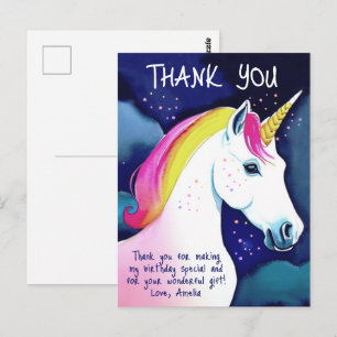 Süßes Einhorn Magische Sterne Mädchen Geburtstag D Postkarte