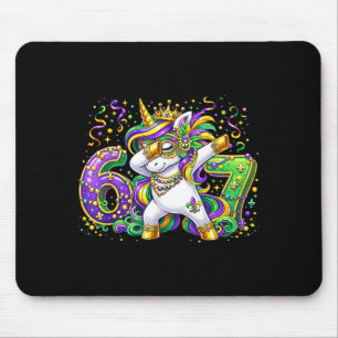 Süßes Einhorn Mardi Gras Maske Karneval Für Mädche Mousepad