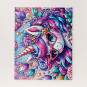 Süßes Einhorn mit Herzbrille Puzzle (Vertikal)