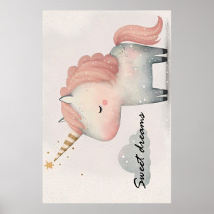 Süßes Einhorn Poster