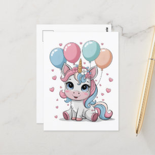 Süßes Einhorn Postkarte
