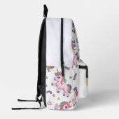 Süßes Einhorn Regenbogen Bedruckter Rucksack (Links)
