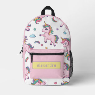 Süßes Einhorn Regenbogen Bedruckter Rucksack