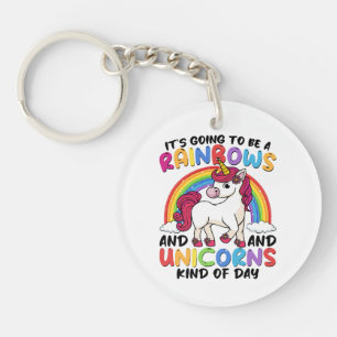 süßes Einhorn Regenbogen lustig Schlüsselanhänger