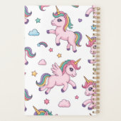 Süßes Einhorn Regenbogen Planer (Rückseite)