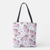 Süßes Einhorn Regenbogen Tasche (Rückseite)