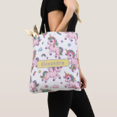 Süßes Einhorn Regenbogen Tasche (Von Nahem)