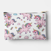 Süßes Einhorn Regenbogen Zubehörtasche (Rückseite)