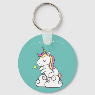 Süßes Einhorn-Schlüsselanhänger mit individuellem  Schlüsselanhänger