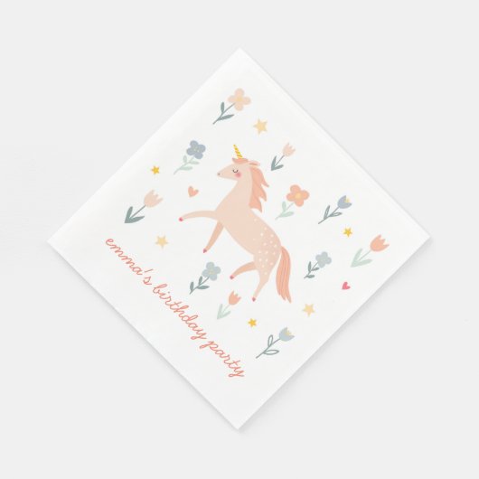 Süßes Einhorn Serviette (Ecke)