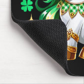 Süßes Einhorn Shamrock St. Patrick's Day Mousepad (Ecke)