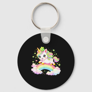 Süßes Einhorn Shamrock St. Patricks Tag Leprechaun Schlüsselanhänger