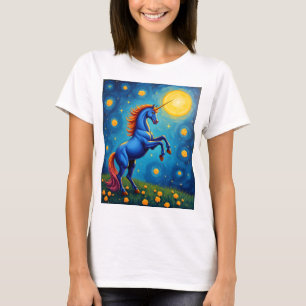 Süßes Einhorn Sternennacht (1) T-Shirt