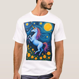 Süßes Einhorn Sternennacht (3) T-Shirt