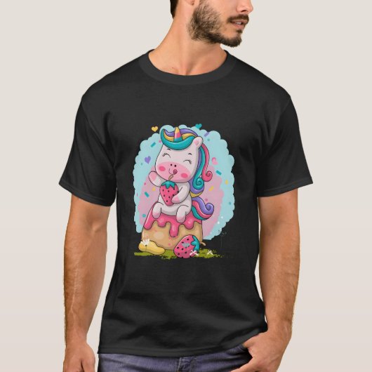 Süßes Einhorn T-Shirt (Vorderseite)
