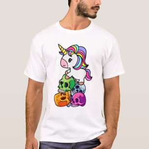 Süßes Einhorn & Tote Schädel. Lustiges Goth Emo Ha T-Shirt