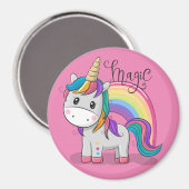 Süßes Einhorn Unicorn mit großen Augen Magnet (Vorderseite/Rückseite)