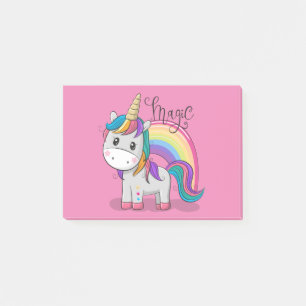 Süßes Einhorn Unicorn mit großen Augen Post-it Klebezettel