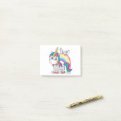 Süßes Einhorn Unicorn mit großen Augen Post-it Klebezettel (Auf Schreibtisch)