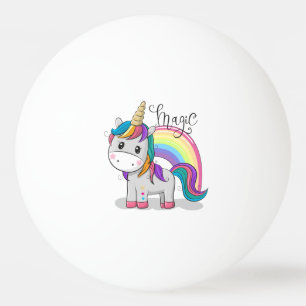 Süßes Einhorn Unicorn mit großen Augen Tischtennisball