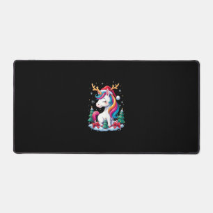 Süßes Einhorn Weihnachten Mädchen Kinder Xmas Sant Schreibtischunterlage