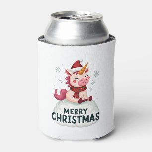 Süßes Einhorn-Weihnachtsmützen-Einhorn-Weihnachts- Dosenkühler