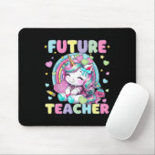 Süßes Einhorn-Zukunftslehrer-Klassenzimmer-Design Mousepad (Mit Mouse)