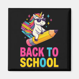 Süßes Einhorn Zurück zur Schule Erster Schultag Magnet