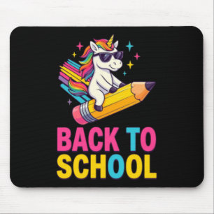 Süßes Einhorn Zurück zur Schule Erster Schultag Mousepad