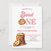 Süßes Einkochen und Milch 1. Geburtstag Party Einladung (Vorderseite)