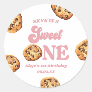 Süßes Einkochen und Milch 1. Geburtstag Party Runder Aufkleber
