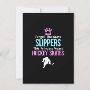 Süßes Eis-Hockey-Mädchen-Geschenk Frauen Zitat Einladung