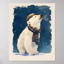 Süßes Eisbär-Tier-Wandkunst-Poster