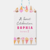 Süßes Eiscreme-Party Geschenkanhänger (Vorderseite)