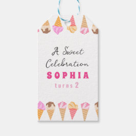 Süßes Eiscreme-Party Geschenkanhänger