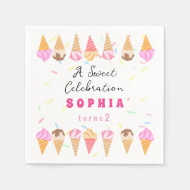 Süßes Eiscreme-Party Serviette