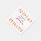 Süßes Eiscreme-Party Serviette (Ecke)