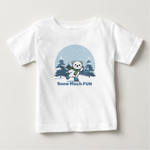Süßes Eislauf-Eisbär-Winter-Kinder-T-Shirt Baby T-shirt
