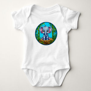 🐘 Süßes Elefanten-Baby-Geschenk-Outfit ✨ Baby Strampler