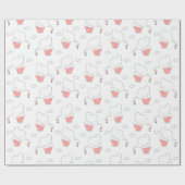 Süßes Elefanten-Nahtlosmuster-Design Geschenkpapier (Flach)