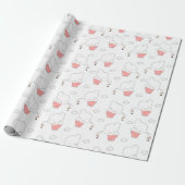 Süßes Elefanten-Nahtlosmuster-Design Geschenkpapier (Ungerollt)