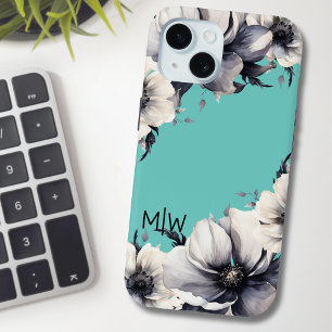 Süßes elegantes florales Monogramm Initial Case-Mate iPhone Hülle