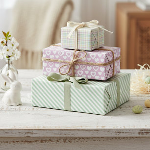 Süßes Elegantes Klassisches Karo-Geschenkverpackun Geschenkpapier Set