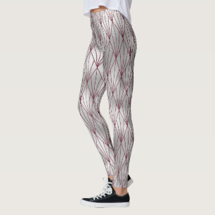 Süßes Elegantes Marinebraunes Graues Art Deco Must Leggings
