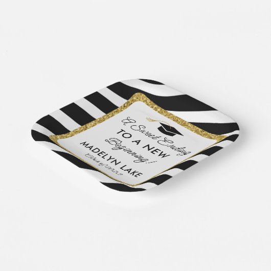 Süßes Ende Neu Beginnender Abschluss Nachtisch Pappteller (Gewinkelt)