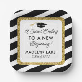 Süßes Ende Neu Beginnender Abschluss Nachtisch Pappteller (Vorderseite)