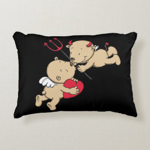 Süßes Engel u. Teufel Kissen von "STEINBECK "