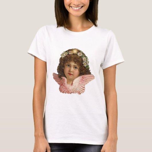 Süßes Engels-Mädchen-Vintager T - Shirt (Vorderseite)